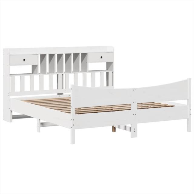 Berkfield Home Durable Bed Frame without Mattress White 180x200 cm Super King So - image 1