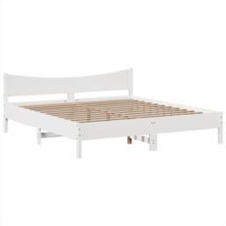 Berkfield Home Durable Bed Frame without Mattress White 180x200 cm Super King So - thumbnail 5