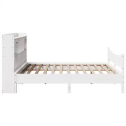 Berkfield Home Durable Bed Frame without Mattress White 180x200 cm Super King So - thumbnail 7
