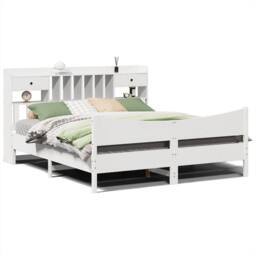 Berkfield Home Durable Bed Frame without Mattress White 180x200 cm Super King So - thumbnail 3