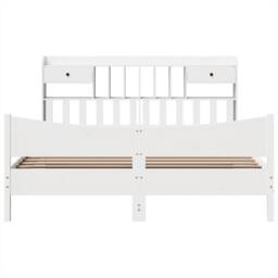 Berkfield Home Durable Bed Frame without Mattress White 180x200 cm Super King So - thumbnail 4