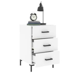 Berkfield Home Bedside Cabinet White 40x40x66 cm Engineered Wood - Size: 40 x 40 x 66 cm - thumbnail 4