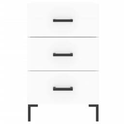 Berkfield Home Bedside Cabinet White 40x40x66 cm Engineered Wood - Size: 40 x 40 x 66 cm - thumbnail 5