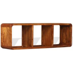 Berkfield Home TV Cabinet Solid Wood with Honey Finish 120x30x40 cm in Brown - Size: 120 x 30 x 40 cm - thumbnail 4