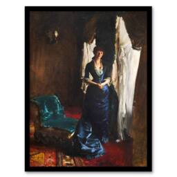 Artery8 John Singer Sargent Framed Wall Art Madame Paul Escudier Portrait - Size: A4 - thumbnail 1