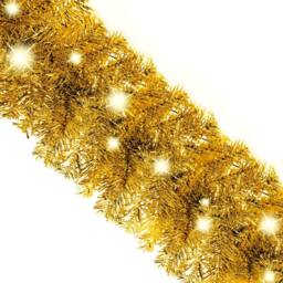 Berkfield Home Christmas Garland with LED Lights 5 m Gold - thumbnail 5