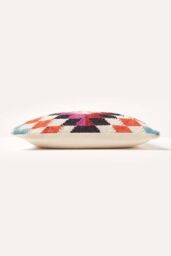 Homescapes Handwoven Kilim Cushion with Feather Filling in Orange - Size: 45 cm x 45 cm - thumbnail 4