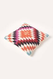 Homescapes Handwoven Kilim Cushion with Feather Filling in Orange - Size: 45 cm x 45 cm - thumbnail 5