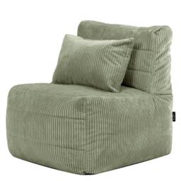 icon Noa Bean Bag Recliner, Jumbo Cord in Green - thumbnail 3