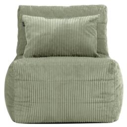 icon Noa Bean Bag Recliner, Jumbo Cord in Green - thumbnail 4
