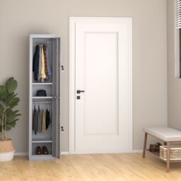 VINSETTO 1.8m Locker Office Cabinet Storage Cold Rolled Steel Storage Shelves in Grey