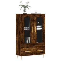 Berkfield Home Highboard Smoked Oak 69.5x31x115 cm Engineered Wood in Brown - thumbnail 3