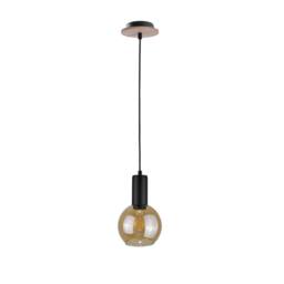 Netlighting Jantar Dome Pendant Ceiling Light Wood 15cm 1x E27 in Brown
