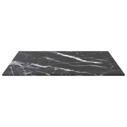 Berkfield Home Table Top Black 50x50 cm 6 mm Tempered Glass with Marble Design - thumbnail 3