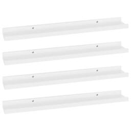 Berkfield Home Wall Shelves 4 pcs White 60x9x3 cm - Size: 60 x 9 x 3 cm - thumbnail 1