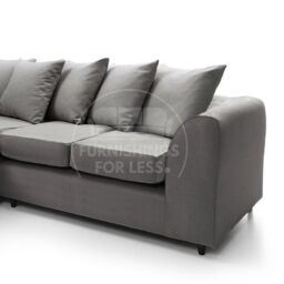 Furnishings For Less UK Casper 5 Seater Chenille Fabric Corner Sofa L Shaped 2 Corner 2 - Scatter Back in Grey - thumbnail 4