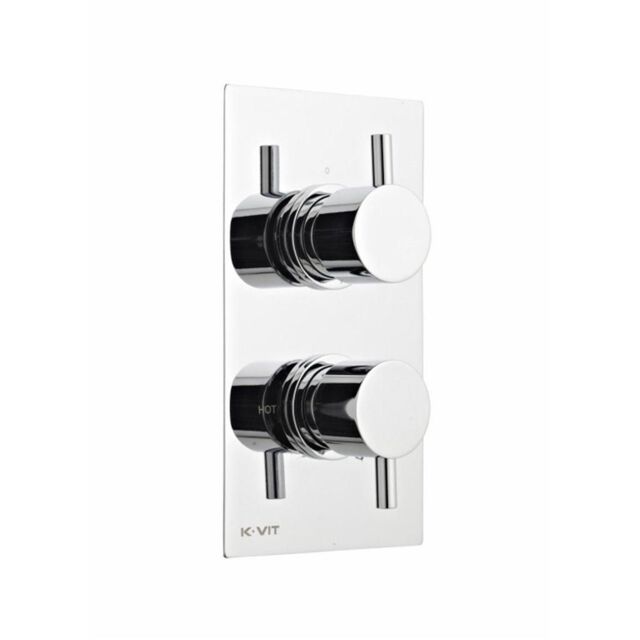 Clifton Concealed Thermostatic Shower Mixer Valve in Metallic Silver