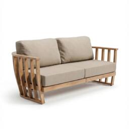 Royalcraft LUCCA 5-Seater Teak-Effect Aluminium Lounging Set with Coffee Table in Natural - thumbnail 2