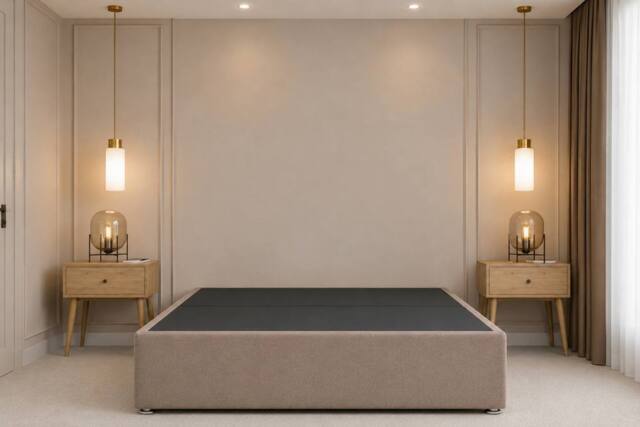 Chester & Oakley Alure Plush Divan Bed Base With No Drawers in Taupe - Size: Small Single - image 1