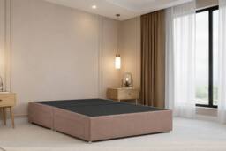 Chester & Oakley Alure Plush Divan Bed Base With No Drawers in Taupe - Size: Small Single - thumbnail 2