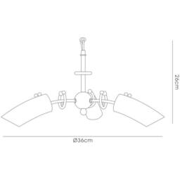 Netlighting Lucia Pendant 3 Light G9 Polished Chrome in Silver - thumbnail 3