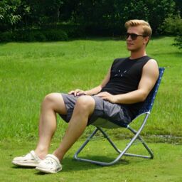 Gr8 Garden Portable Adult Blue Folding Beach Chair - thumbnail 5