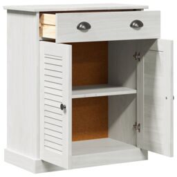 Berkfield Home Bathroom Cabinet White 68 x 34 x 80 cm Solid pine wood - thumbnail 5