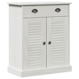 Berkfield Home Bathroom Cabinet White 68 x 34 x 80 cm Solid pine wood - thumbnail 2