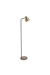 Netlighting Mayfield Task Floor Lamp Matt Antique Brass Plate Matt Black in Gold