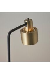 Netlighting Mayfield Task Floor Lamp Matt Antique Brass Plate Matt Black in Gold - thumbnail 5