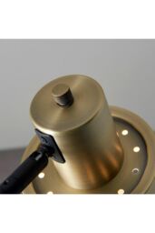 Netlighting Mayfield Task Floor Lamp Matt Antique Brass Plate Matt Black in Gold - thumbnail 6