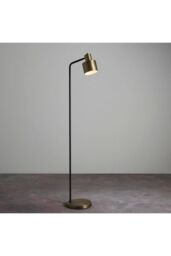 Netlighting Mayfield Task Floor Lamp Matt Antique Brass Plate Matt Black in Gold - thumbnail 2