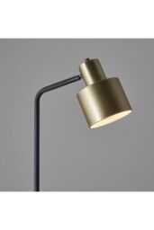 Netlighting Mayfield Task Floor Lamp Matt Antique Brass Plate Matt Black in Gold - thumbnail 3