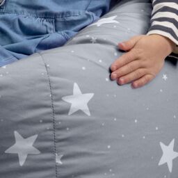 icon Kids Starry Skies Bean Bag Chair Grey Childrens Bean Bags in Light Grey - thumbnail 5