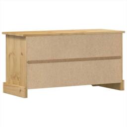 Berkfield Home TV Cabinet Corona 100x40x52 cm Solid Wood Pine in Tan - Size: 100 x 40 x 52 cm - thumbnail 6