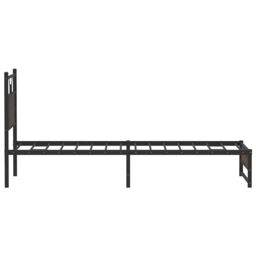 Berkfield Home Bed Frame without Mattress Brown Oak 90x190 cm Single Engineered Wood - thumbnail 7
