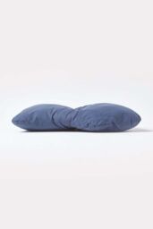 Homescapes Cotton Back Support Cushion in Navy - thumbnail 4