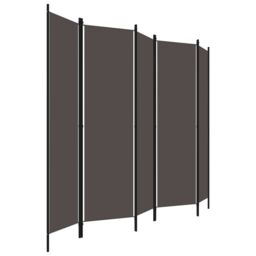 Berkfield Home 5-Panel Room Divider Anthracite 250x180 cm in Black - thumbnail 3