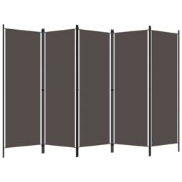 Berkfield Home 5-Panel Room Divider Anthracite 250x180 cm in Black - thumbnail 2