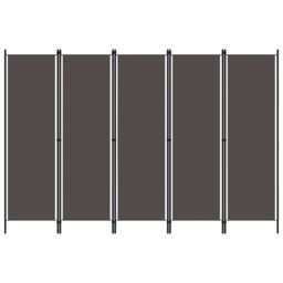 Berkfield Home 5-Panel Room Divider Anthracite 250x180 cm in Black - thumbnail 1