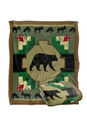 JQ Licensing Southwest Bear 2 Silky Touch Super Soft Throw Blanket 152 X 127 cm in White - thumbnail 2