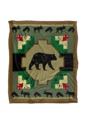 JQ Licensing Southwest Bear 2 Silky Touch Super Soft Throw Blanket 152 X 127 cm in White - thumbnail 1