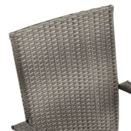 Berkfield Home 3 Piece Garden Dining Set Grey - thumbnail 5