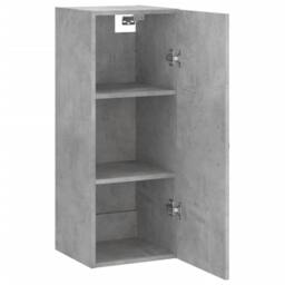 Berkfield Home Wall Mounted Cabinet Concrete Grey 34.5x34x90 cm Engineered Wood - thumbnail 5