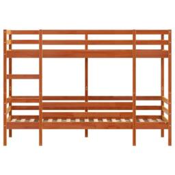 Berkfield Home Bunk Bed without Mattress Wax Brown 90x190 cm Single Solid Wood Pine - thumbnail 5