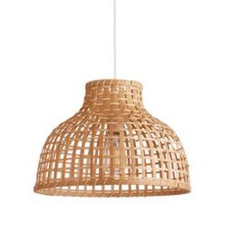 Lighting Collection Bamboo Woven Shade Medium Lamp Shade in Natural - thumbnail 3