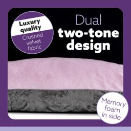 Aamira Pink & Dark Grey Pregnancy Pillow, 145x55x20cm L Shaped Shredded Memory Foam Maternity Pillow - Size: 145 x 55 x 20 cm - thumbnail 3
