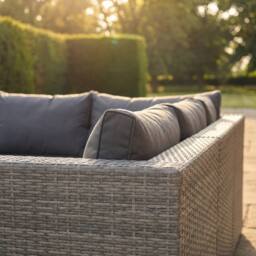 Artemis Home Oliena 5 Seat Modular Rattan L-Shaped Corner Garden Furniture in Grey - thumbnail 5