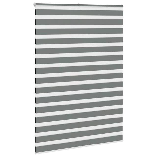 Berkfield Home Elegant Zebra Blind Dark Grey 160x230 cm Fabric Width 155.9 cm Po - image 1