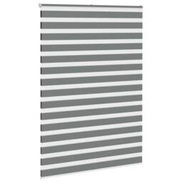 Berkfield Home Elegant Zebra Blind Dark Grey 160x230 cm Fabric Width 155.9 cm Po - thumbnail 1